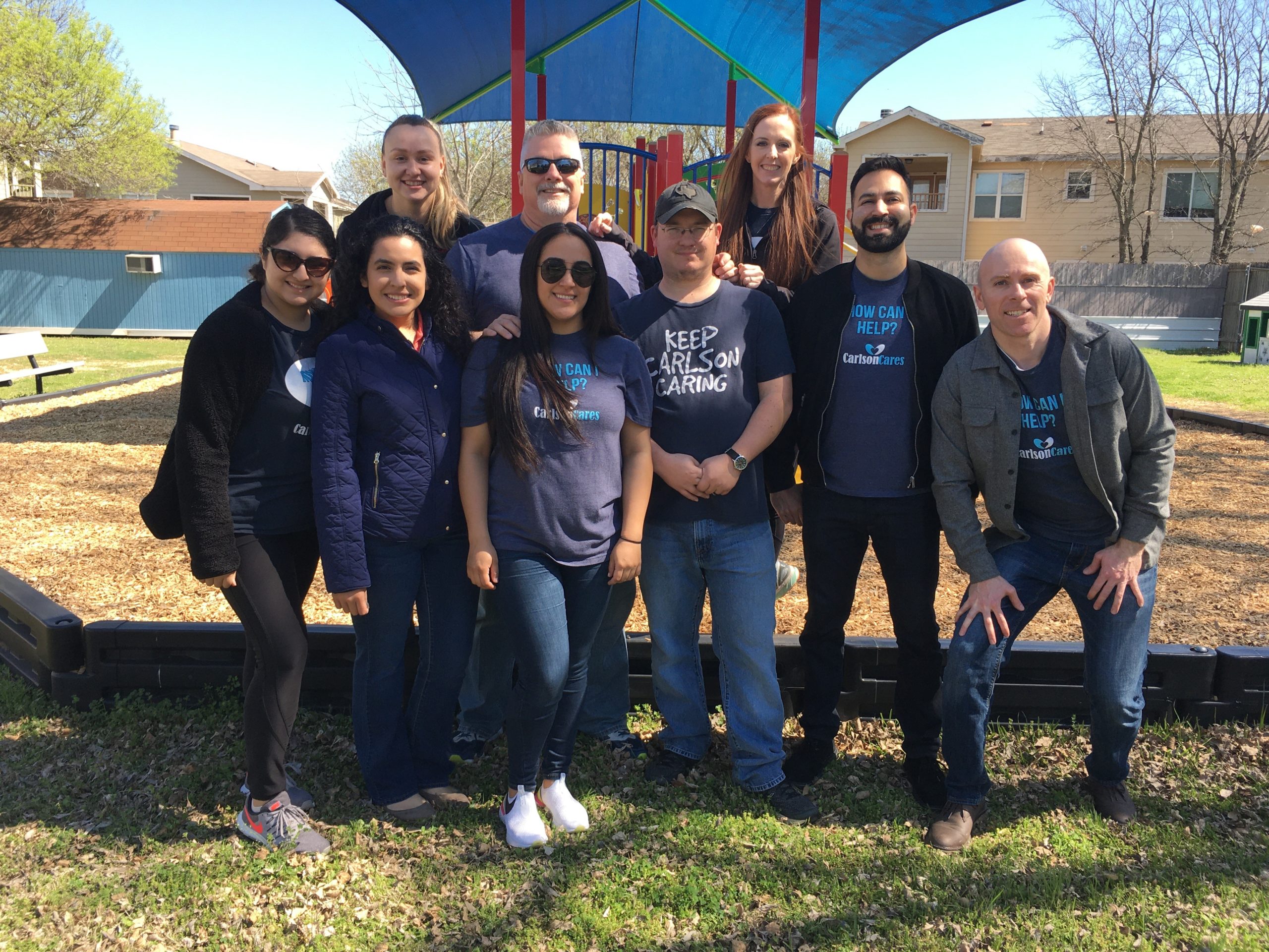 Carlson Law Firm employees volunteer as part of Carlson Cares at Alliance Hope in Austin, Texas.