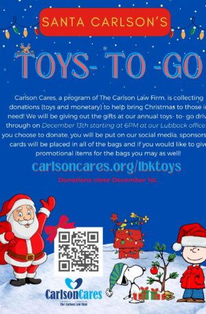 Santa Carlson's Toys-to-Go Donations | Lubbock