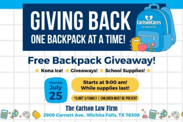 Wichita Falls Backpack Giveaway 2026